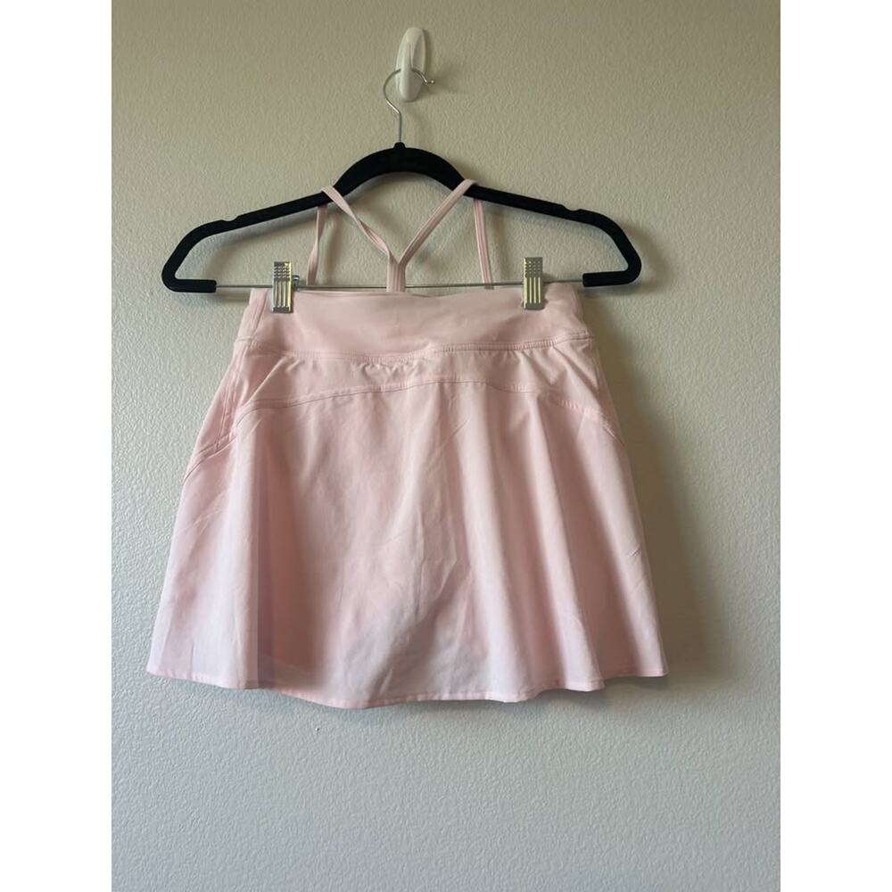 Lululemon Light Pink Bra Top + Flared Skirt Set - Size 4 - Picture 2 of 6